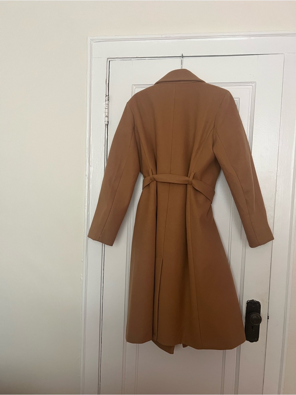 Sam Edelman Camel Wool-Blend Coat with Notch Collar - Picture 5 of 6